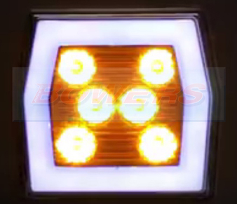 Neon LED Square Front Combination Lamp Illuminated 2 FT-125